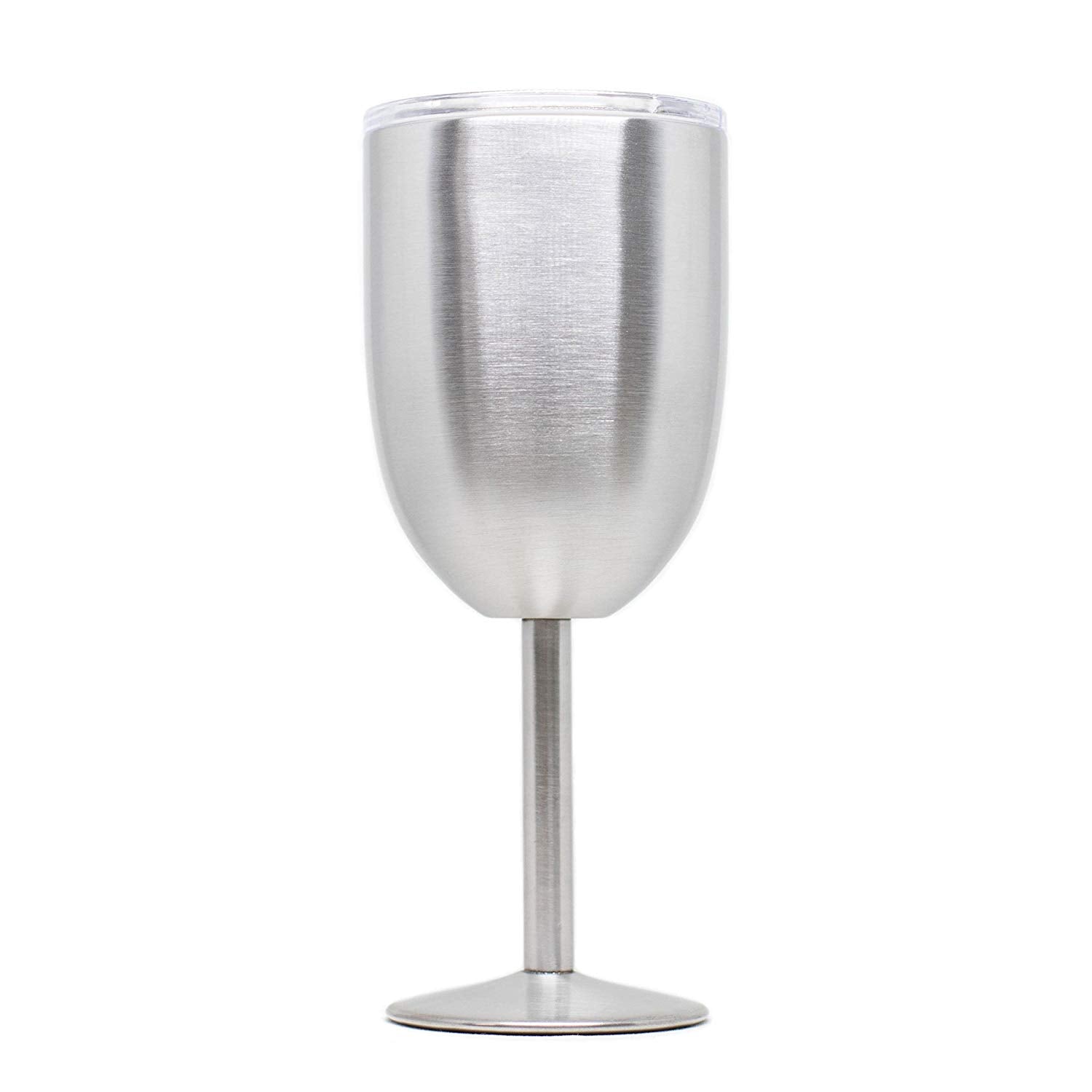 Artigee Stainless Steel Wine Glass, 10 oz Double Walled Vacuum Sealed Insulated Wine Goblet with Splash-Proof Lid BPA Free, Premium Grade 18/8 Stainless Steel