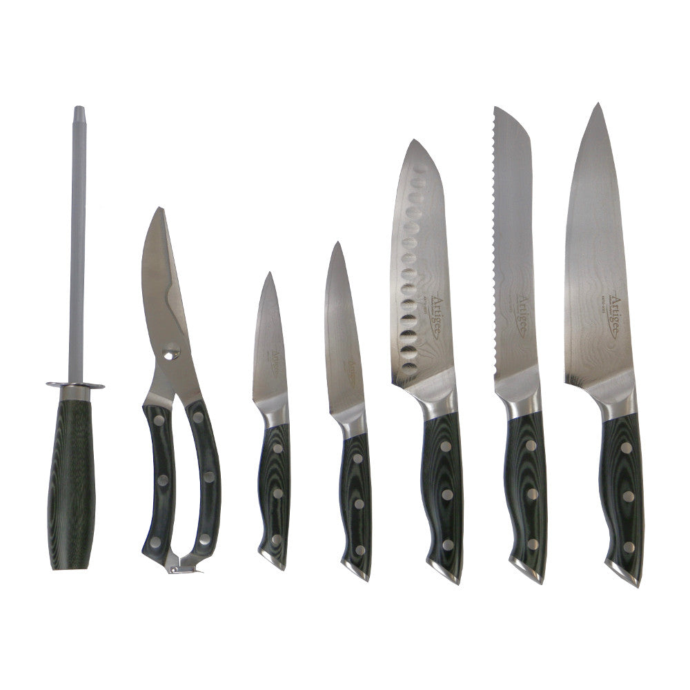 Damascus Steel Premium Kitchen Knife Set 7-Piece Masterchef