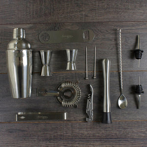 Mixology Cocktail Kit - 13 piece Stainless Steel Bar Set