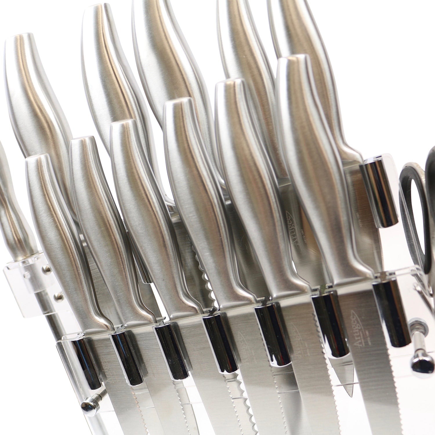 Stainless Steel Kitchen Knife Set 14-Piece with Acrylic Stand