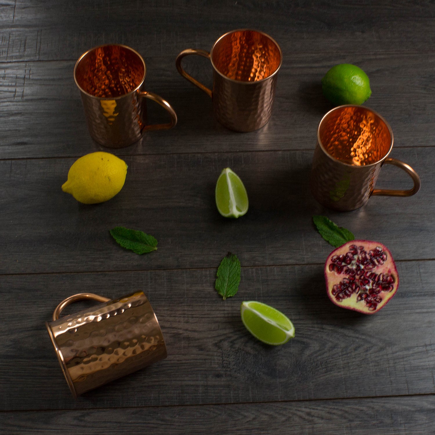 4-Piece Tall Moscow Mule Mug Set (16oz)