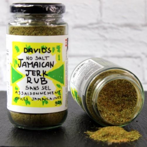 Jamaican Jerk Rub, herbs and spices, thyme and allspice, used for seasoning and in traditional Jerk marinade. 